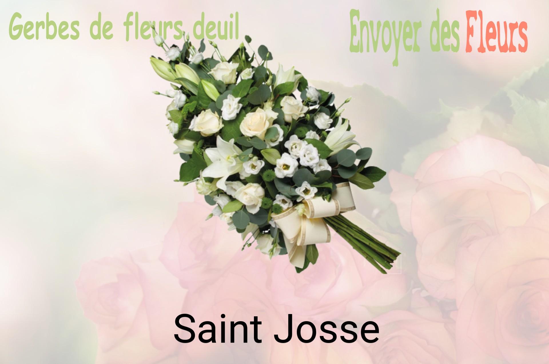 Gerbe de fleurs de deuil livrée à Saint-Josse